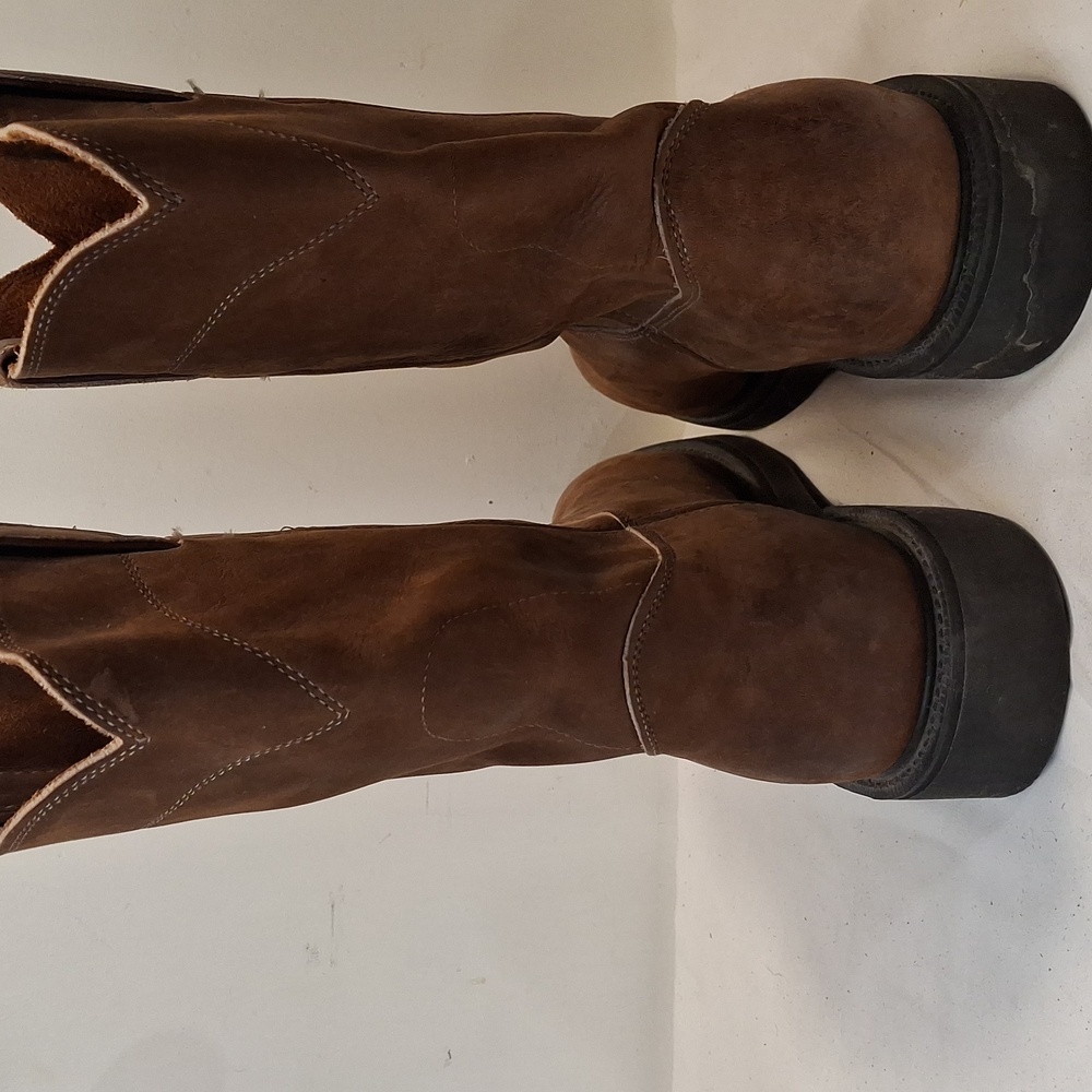 Justin Mens Conductor Work Boot 10" Size 13D Leather 4760 Brown Soft Toe - Picture 5 of 13